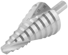 Сверло ступенчатое hss по металлу, спиральный профиль, 10 ступеней, 9-36 мм, 36369 KУРС