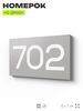 Номер на дверь 702, табличка на дверь для офиса, квартиры, кабинета, аудитории, склада, серая 120х70 мм, Айдентика Технолоджи