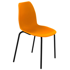 Стул для столовых EL_SHT-ST29/S130 HD пластик оранжевый/черный муар