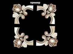 Силиконовый молд № 0216 Угол с розой