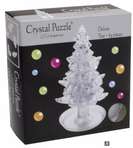 3D Puzzle Crystal Puzzle Головоломка Елочка прозрачная