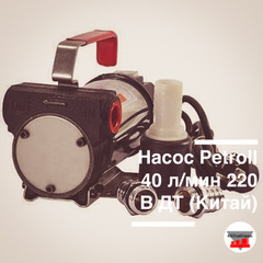 Насос Petroll 40 л/мин 220В ДТ, состав: насос, сетка, фитинги под рукав д25 - 2 шт., лопатки (Китай)