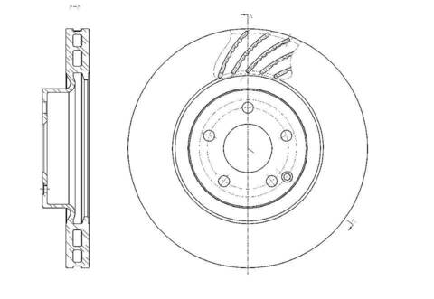 Диск тормозной вентилируемый G-brake  GR-21435