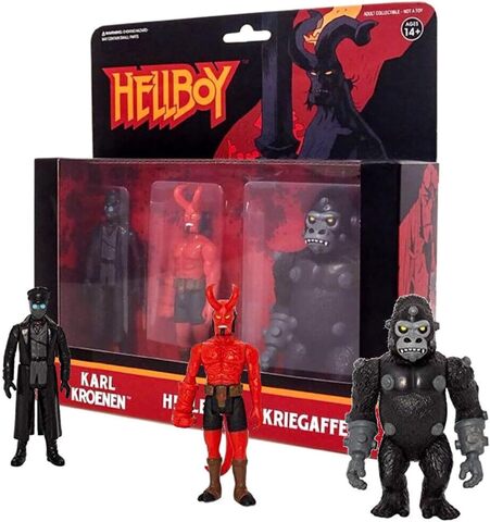 Фигурка Super7 Hellboy: Hellboy, Karl Kroenen, Kriegaffe Ape (3-Pack A)