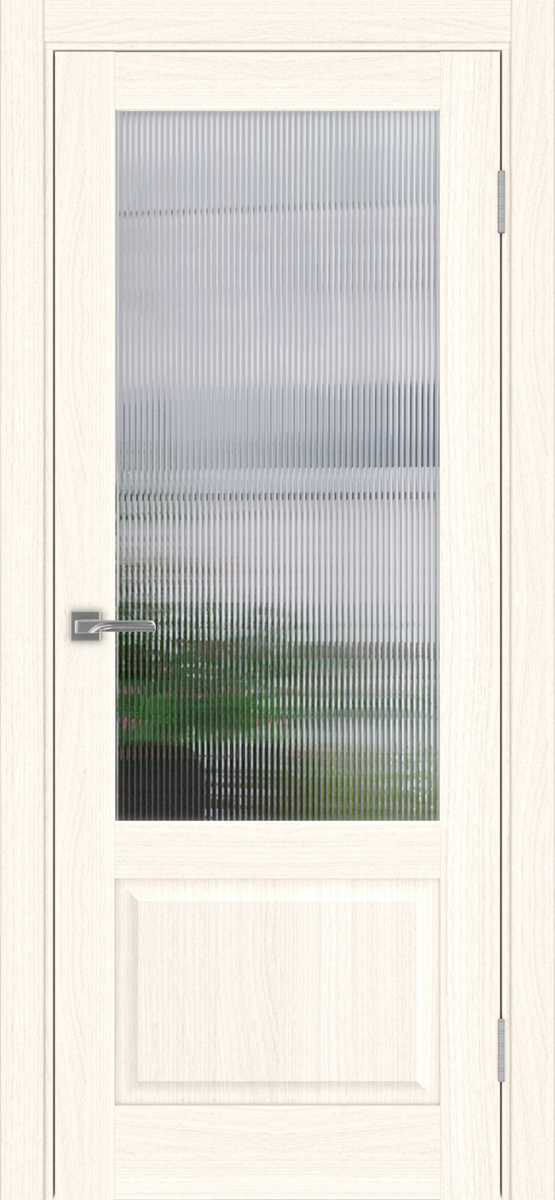 Дверь межкомнатная Оптима Порте Тоскана 640.21 ОФ3, цвет светлый ясень, экошпон, стекло мору