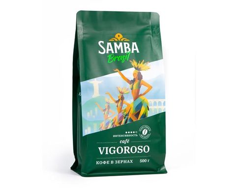 Кофе в зернах Samba Cafe Brasil Vigoroso, 500 г