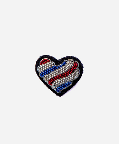 Брошь Tricolor heart