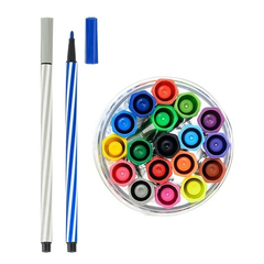 
          Фломастеры Basir, серия "Лисёнок", разноцветные, с винтовой полоской на корпусе, набор 18 цветов