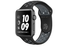 Apple Watch Nike+ 42 мм, корпус из алюминия цвета серый космос, спортивный ремешок Nike цвета чёрный/холодный серый