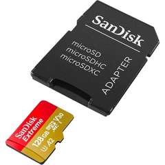 Карта памяти microSDXC 128GB SanDisk Class 10 UHS-I A2 C10 V30 U3 Extreme