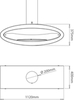 дизайнерский биокамин Decoflame ELLIPSE ceiling схема чертеж