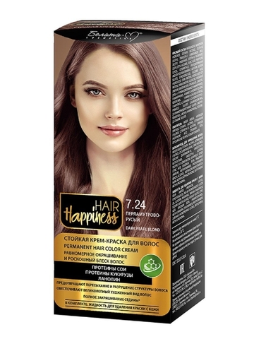 Hair Happiness Крем-краска для волос аммиачная №7.24 перламутрово-русый Белита-М