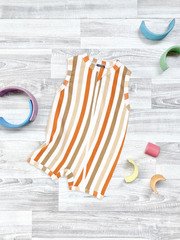 Песочник без рукавов Mjölk Sleep and Play Полоска