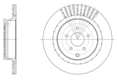 Диск тормозной вентилируемый G-brake  GR-21136