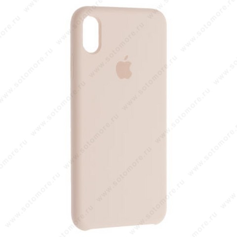 Накладка Silicone Case для Apple iPhone XS Max бежевый