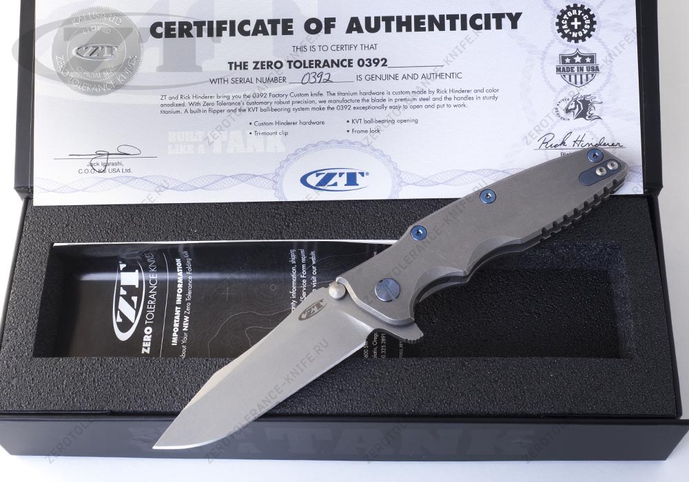 Нож Zero Tolerance 0392 Hinderer - фотография 