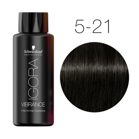 Schwarzkopf Igora Vibrance 5-21 (Светлый коричневый пепельный сандрэ) - Безаммиачный краситель для окрашивания тон-в-тон