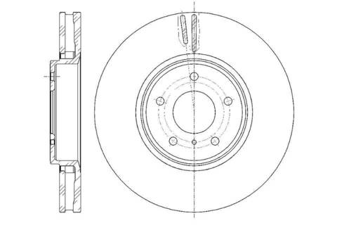 Диск тормозной вентилируемый G-brake  GR-21009