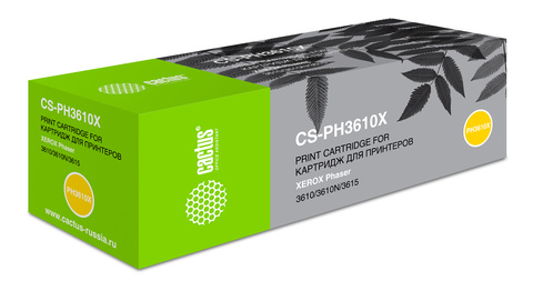 Картридж лазерный Cactus CS-PH3610X 106R02723 черный (14100стр.) для Xerox Phaser 3610, 3610N, 3615
