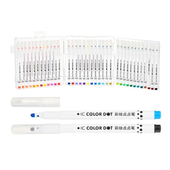 
          Фломастеры Basir, серия "Dino", разноцветные, для точечной росписи, в пластмассовом боксе, набор 36 цветов