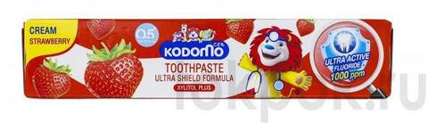 Детская зубная паста Kodomo Cream Strawberry Xylitol Plus 0,5 year, 40 гр