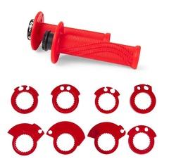 Грипсы (ручки руля) lock-on + ручка газа R-Tech Красный
