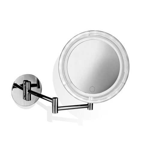 Decor Walther 0121400 Decor Walther BS 16 Touch Косметическое зеркало 20см, подвесное, увел. 5x, сенсорный вкл., подсветка LED питание от 3 батареек AA 1.5V, цвет: хром