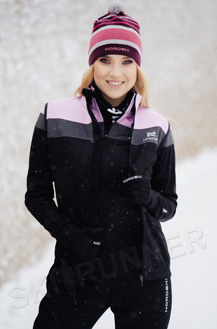 Женский разминочный жилет Nordski Drive Black-Orchid W