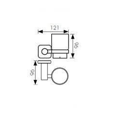 Стакан с настенным креплением KAISER Vera BR KH-4705 схема
