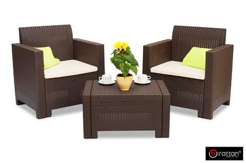 Комплект мебели Bica NEBRASKA TERRACE Set (стол, 2 кресла), венге