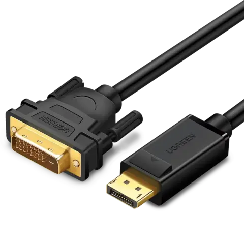 Кабель UGREEN DP103 (10221) DP Male to DVI Male Cable 2м черный
