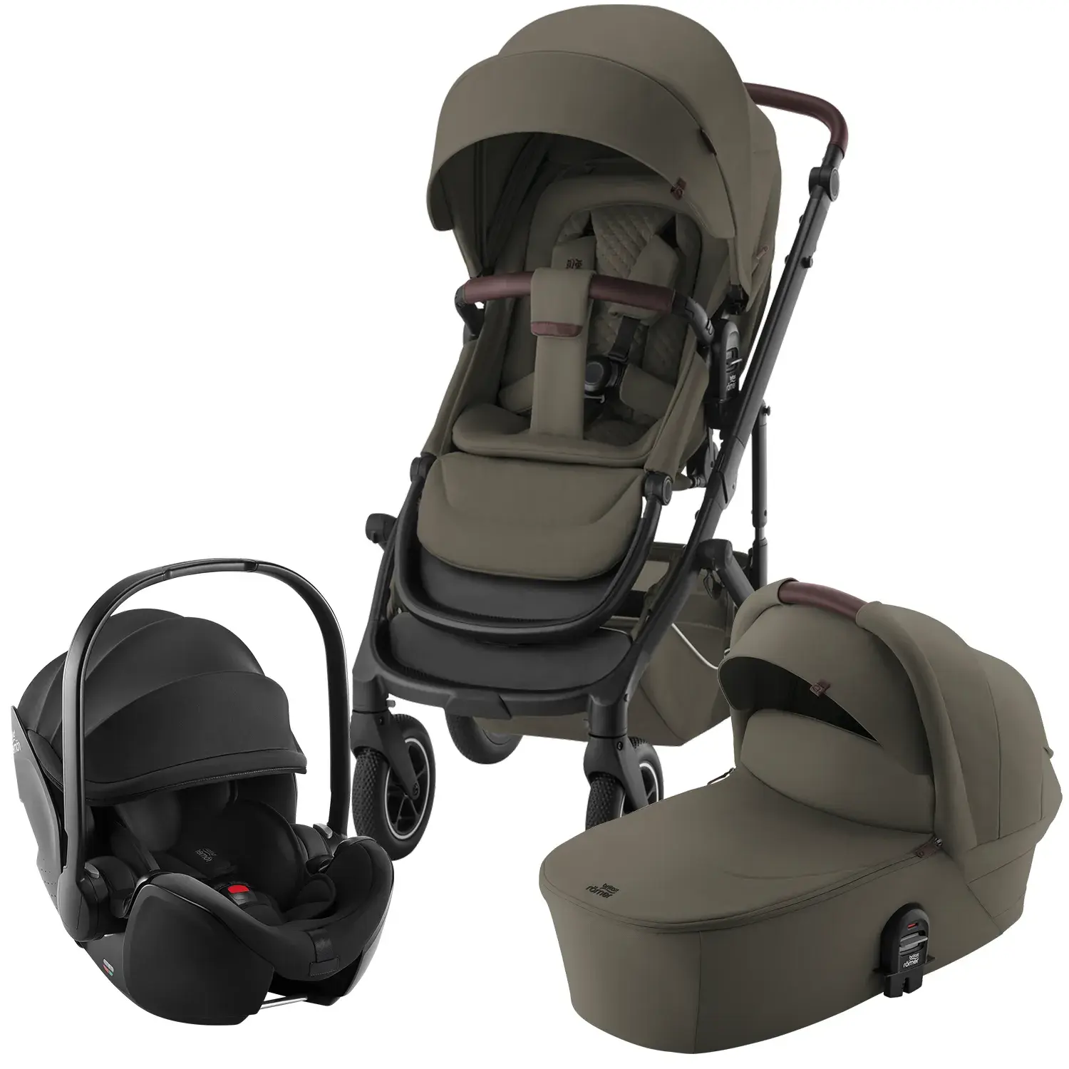 Britax Roemer Smile 5Z - 3 в 1 Коляска 3 в 1 Britax Roemer Smile 5Z Lux Urban Olive britax_roemer_smile_5Z_lux_urban_olive___baby_safe_pro_space_black.webp
