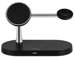 Беспровдная зарядка TTEC AirCharger Quattro M MagSafe Competitible 4in1 iPhone + Apple Watch + AirPods Wireless Fast charger with LED light, черный