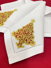 Новогодняя салфетка с вышивкой