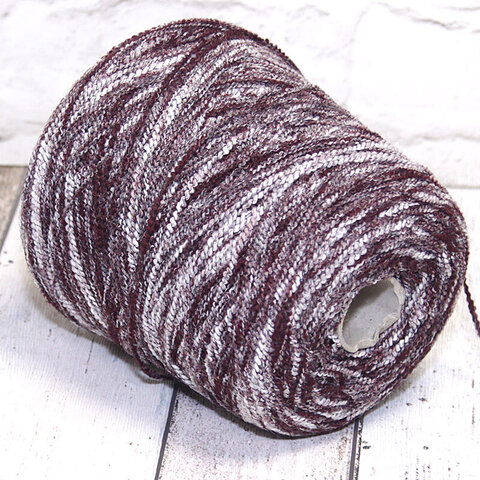 Пряжа фасонная CONTADOR 220 бело-бордовый