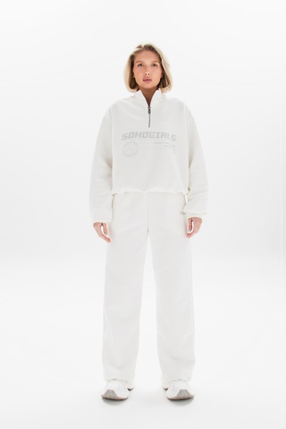 Свитшот ZIPPER SG GREY WARM CREAM