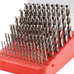 Набор сверл по металлу 1-10мм 91шт DIN338 HSS-G 135° (пл. кейс) H-Tools 214223TXHT