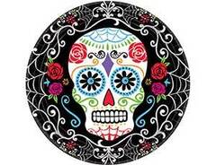 Тарелки, День Мертвых, 23 см, 10 шт.