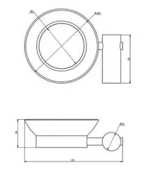 Мыльница стеклянная навесная HAIBA HB8402-4 бронза