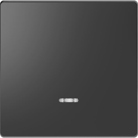 Клавиша одинарная с линзой для LED модуля. Цвет Антрацит. Merten D-Life System Design. MTN3320-6034