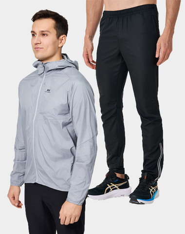 Костюм мужской беговой Nordski Easy Run 2.0 Grey-Black
