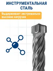 Бур SDS-plus ПРАКТИКА 28 х 400/460 мм, Х-тип серия Эксперт по бетону (776-126)