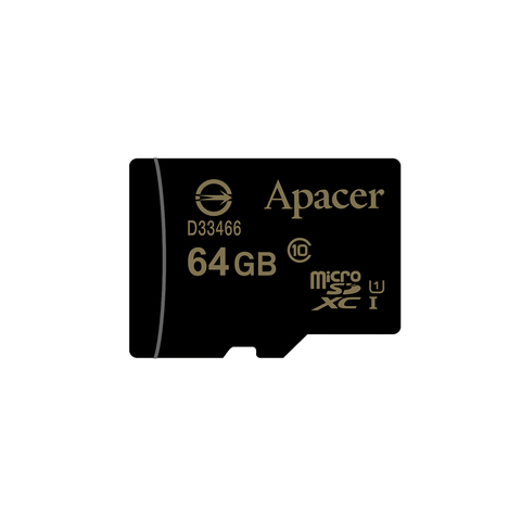 Карта памяти Apacer AP64GMCSX10U1-R 64GB + адаптер