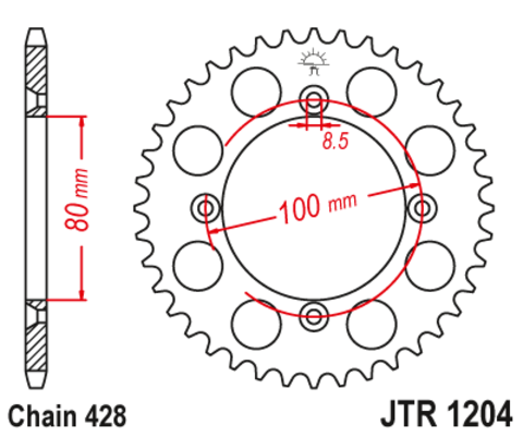 Звезда ведомая JTR1204 46