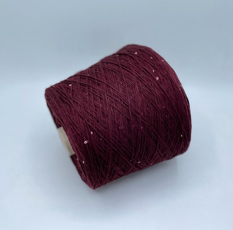 Zegna Baruffa (пр.Италия),art.Merinos, 320м/100гр,100% меринос, цвет-Бордо+пайетка арт.27057