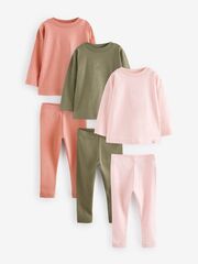 Пижама для девочки Next B74-382, 3 ш., Розовый, Хаки