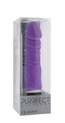 Фиолетовый вибратор-реалистик PURRFECT SILICONE CLASSIC 6.5INCH - 16,5 см. - 