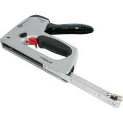 Степлер механический КОБАЛЬТ СТРЕЛОК, алюм.корп., скобы 6-14мм (тип 53), шпильки (12-14мм), гвозди (14мм), рег.удара, спуск.крючок (240-690)