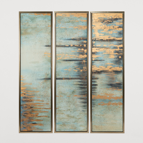 АБСТРАКЦИЯ НАСТЕННЫЙ ДЕКОР ТРИПТИХ МАЛЫЙ LOOKING TO THE SKY