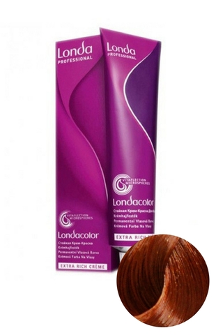 Стойкая крем-краска для волос LondaColor 6/4 Темный блонд медный, Londa Professional, 60 мл